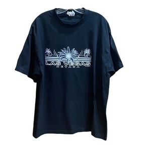 All style Las Vegas Nevada Palm Trees Black Graphic T-Shirt Men Size XL